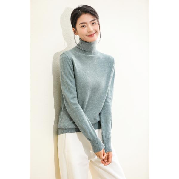 SHOKAY(ショーケイ) シャンバラ・ウィメンズ・タートルネック・ヤクセーター(オレブルー、ヤク1...