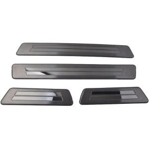 トヨタ 新型ハリアー 80系 専用 スカッフプレート サイドステップ外側 車体保護ゴム付き フロント...