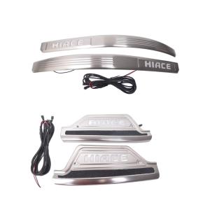 プリウス スカッフプレート LEDブルー流れる シーケンシャル LED