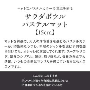 サラダボウル 15cm パステルマット 軽量食...の詳細画像3