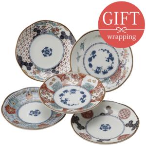 有田焼 賞美堂 其泉 極錦金彩古伊万里様式銘々皿揃15cm5枚組 得