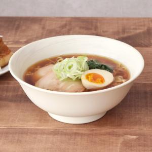 ラーメンどんぶり 19cm　渦刷毛目 クリーム 丼 丼ぶり ラーメン丼 ラーメン どんぶり 和食器 ボウル ラーメン鉢 麺鉢 食器 大鉢 カフェ食器 おしゃれ