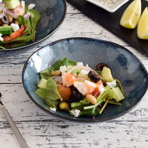 サラダボウル ディープブルー 深い青 ボウル 煮物鉢 取り皿 シリアルボウル 中鉢 中皿 窯変 シンプル 和モダン おしゃれ かわいい