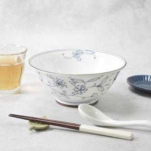 超軽量 藍ボーダー 大丼 16.5cm 美濃焼 日本製 陶器 和食器 どんぶり