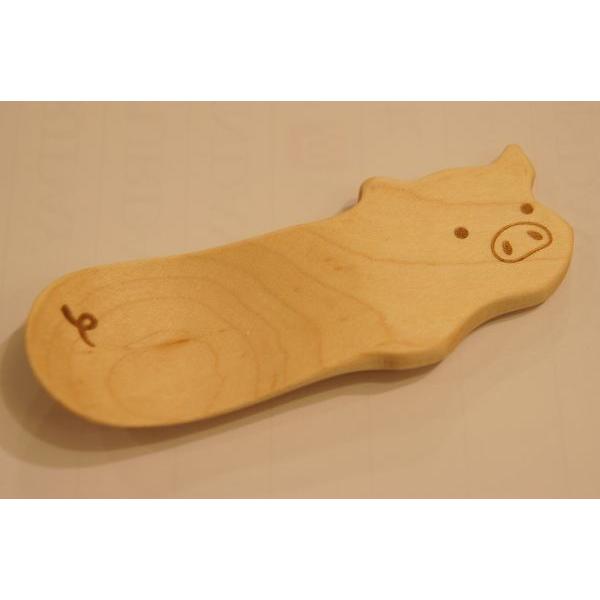 ブタの木製スプーン・動物たちのカトラリー