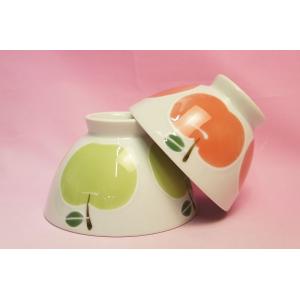 高台りんご　飯碗