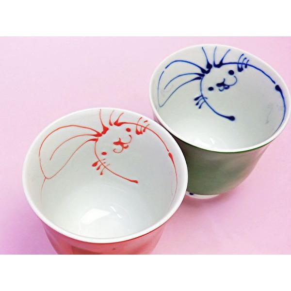 スマイルうさぎ湯呑み