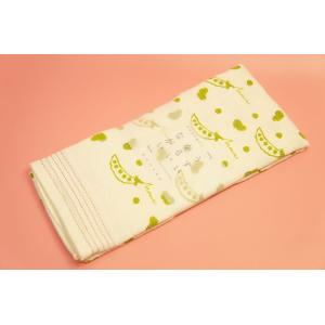 てぬぐいたおる　「豆」（まめ・ビーンズ）