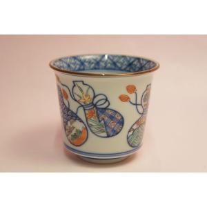 昭阿弥　色絵六瓢　小湯呑み