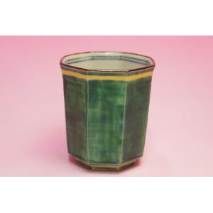 緑南京　八角湯呑み