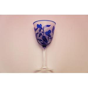 青つゆくさ　ワイングラス