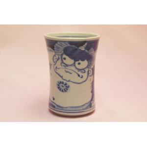 童工房　打ち出の小槌・鬼　胴締めビアカップ