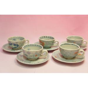 六代 佐藤走波 染錦草花文 湯呑み : 食器のみつはた - 通販 - Yahoo