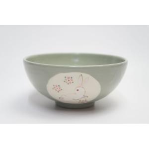 ハピネス花兎　飯碗