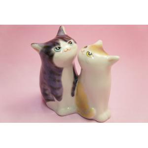 紫金釉彩　3．8号仲良し猫