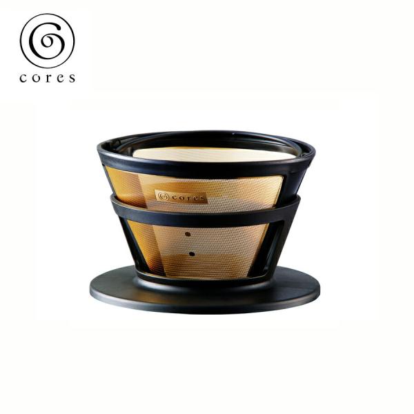 Cores コレス ゴールドフィルター C286 2〜8カップ用 ホルダー付 コーヒードリッパー 珈...