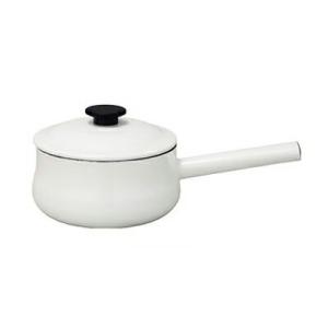 野田琺瑯 ルーク ソースパン18cm 蓋付き 日本製 琺瑯鍋 IH対応 片手鍋 白 LUKE 味噌汁 スープ 爆買