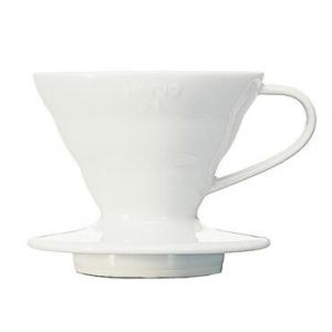 ハリオ HARIO V60透過ドリッパー01 セラミック ホワイト コーヒードリッパー 珈琲 陶器製 円錐式 定番 ドリップ グッドデザイン賞 カフェ 喫茶店｜shokkishibuya