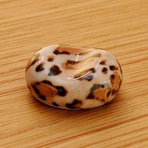 小豆 色呉須柄 ヒョウ柄（ブラウン） 約3.3cm 和食器 箸置き ブラウン系 柄・パターン 業務用 箸まくら ho0062_leopardb