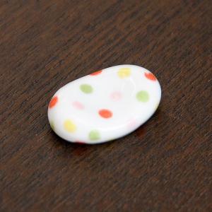 ミニ小豆 色呉須柄 赤水玉 約3cm 和食器 箸...の商品画像