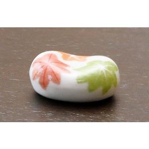 小豆 色呉須柄 もみじ 約3.3cm 和食器 ...の詳細画像2