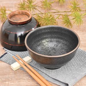 黒水晶手引3.6飯碗 約11.7cm 和食器 茶碗 ブラック系 業務用 ときわ 陶器屋プロ 28-365-438-ha｜shokky