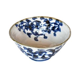呉須タコ唐草 7.0変形丼 約20.8cm 中...の詳細画像1