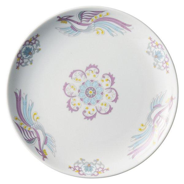 紫鳳 21cm丸皿 約21cm 中華食器 丸皿 中皿 パープル系 日本製 美濃焼 業務用 うつわ探訪