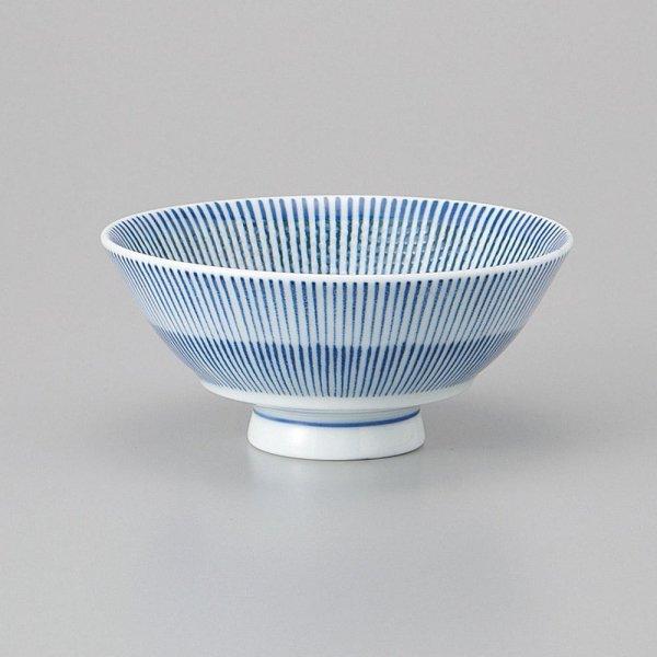 十草持ちやすい茶碗 エンボス加工 約11.8cm 和食器 茶碗 小 ブルー系 日本製 美濃焼 業務用...