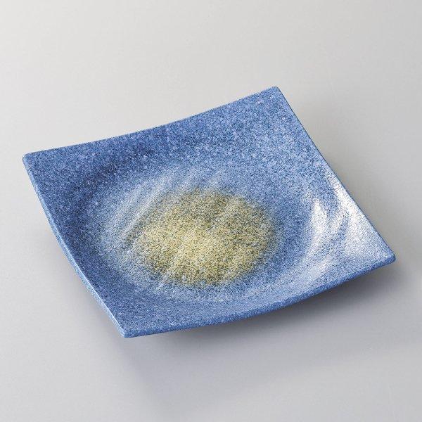 星屑4.5正角皿 約13.5cm 和食器 角皿 小皿 ブルー系 業務用 陶雅 岡田留男商店 20-2...