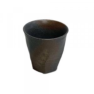 一口ビールカップ 約8cm 和食器 フリーカップ ブラック系 アウトレット 業務用 カネ仁 C123