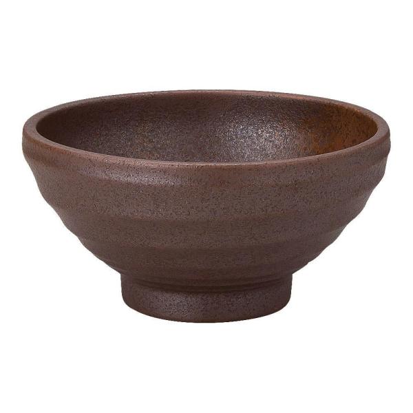 鳴門 18cm玉丼 赤茶備前 約18.3cm 和食器 そば・うどん丼 ブラウン系 日本製 業務用 陶...