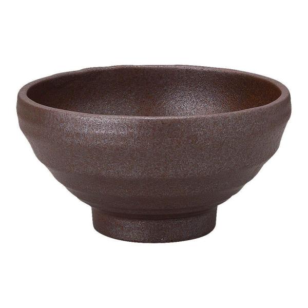 鳴門 19cm玉丼 赤茶備前 約19cm 和食器 そば・うどん丼 ブラウン系 日本製 業務用 陶器屋...