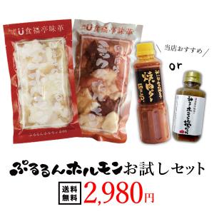 送料無料『ホルモン焼肉 食べ比べセット500ｇ（約4-5人前）』 味付けなし　選べるタレ！
