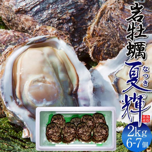 牡蠣 カキ 岩牡蠣 特大 天然物 夏輝(なつき) 2kg［6-7個入］鳥取県産 岩がき お徳用 生食...