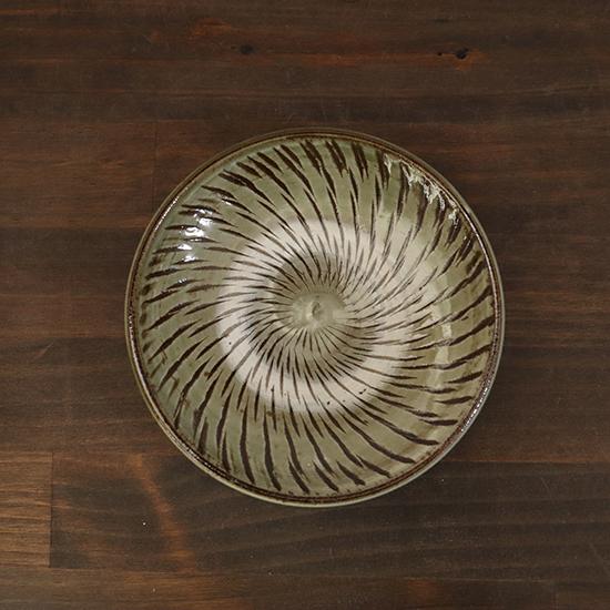 小皿 小鹿田焼 坂本工窯 飛鉋 緑 四寸皿 取皿 民藝 和食器 日本製 手仕事 約13cm