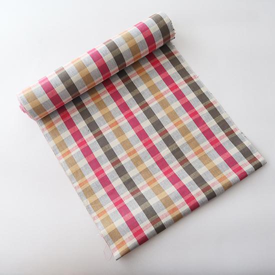 伊勢木綿 反物 綿麻 C 夏着物 臼井織布 三重県伝統工芸品 木綿 麻 リネン 日本製