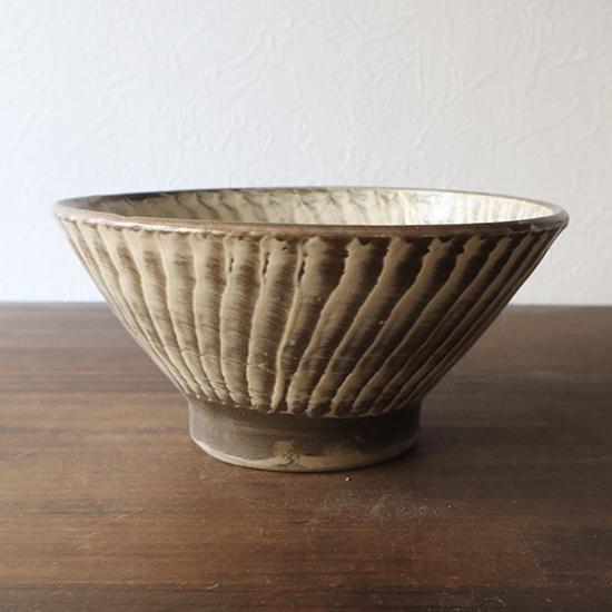 どんぶり 小鹿田焼 坂本工窯 刷毛目 白 六寸丼 ラーメン丼 うどん丼 民藝 和食器 日本製 手仕事...