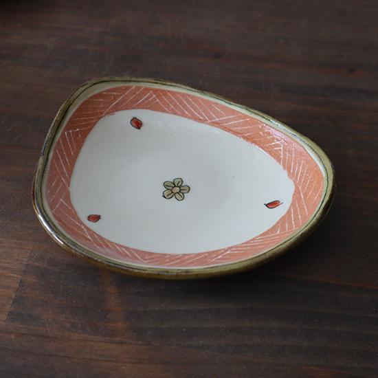 美濃焼 小皿 取皿 14.5cm 加藤淳 手描き 和食器 土岐市 作家 D