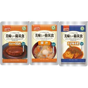 非常 防災 食品 ５年保存　防災食  ３食セット（ハンバーグ煮込み、サバ味噌煮