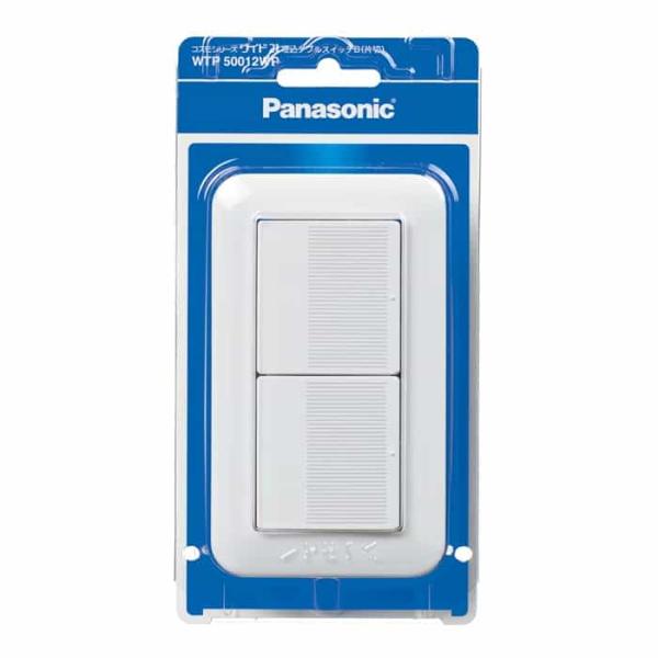 WTP50012WP パナソニック コスモシリーズワイド21 埋込ダブルスイッチB 片切 プレート付...