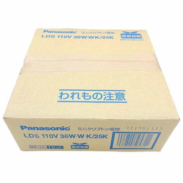LDS110V36WWK25K パナソニック ミニクリプトン電球 110V 40W形 ホワイト 口金...