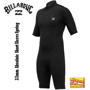 ビラボン　BILLABONG  2/2mm  ABSOLUTE COMP 半袖　バックジップ　メンズ