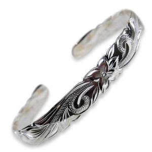 ハワイアンジュエリー バングル 10mm幅 カットアウト オープン カフ