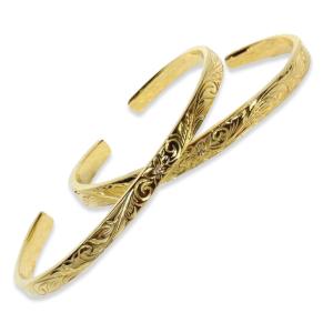 14kゴールドバングル Amazon.com: Solid 14k Yellow Gold Bracelet, Hard Gold Bangle