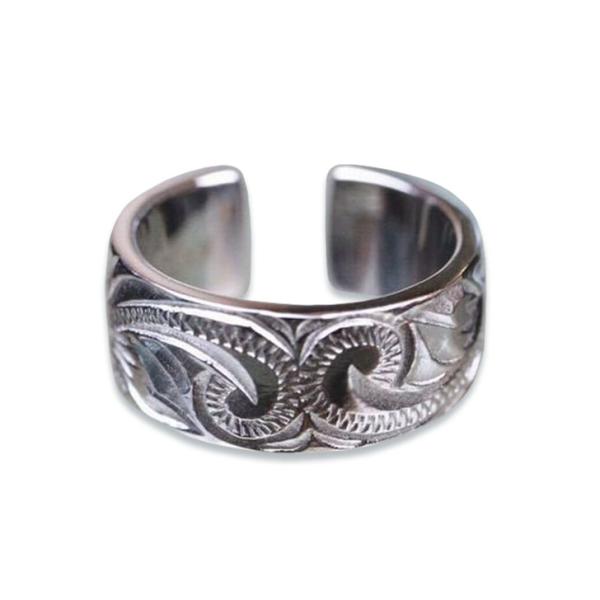 イヤーカフ フープピアス ハワイアンジュエリー ピアス 1個販売  アレルギーフリー Surgica...