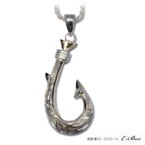 ハワイアンジュエリー ブルーオパール フィッシュフック ネックレス