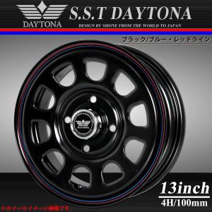 デイトナ？TTD 13インチ ホイール ブラック 4/100 新品 4本価格 会社宛 送料無料 13×4.5J 4穴 100mm ET+40 SHONE SST
