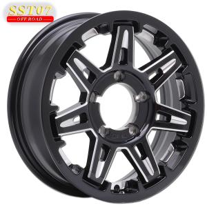 会社宛 送料無料 CLEAR BLACK アルミホイール 16×5.5J SHONE OFF-ROAD SST07 139.7mm 5穴 オフセット+20 4本価格