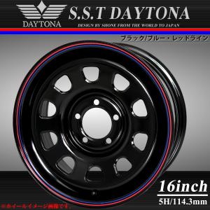 会社宛 送料無料 SHONE製 デイトナブラック スチールホイール 16×7J ET+35 PCD114.3mm-5穴 ハブ径84mm 4本価格｜shonei-tire